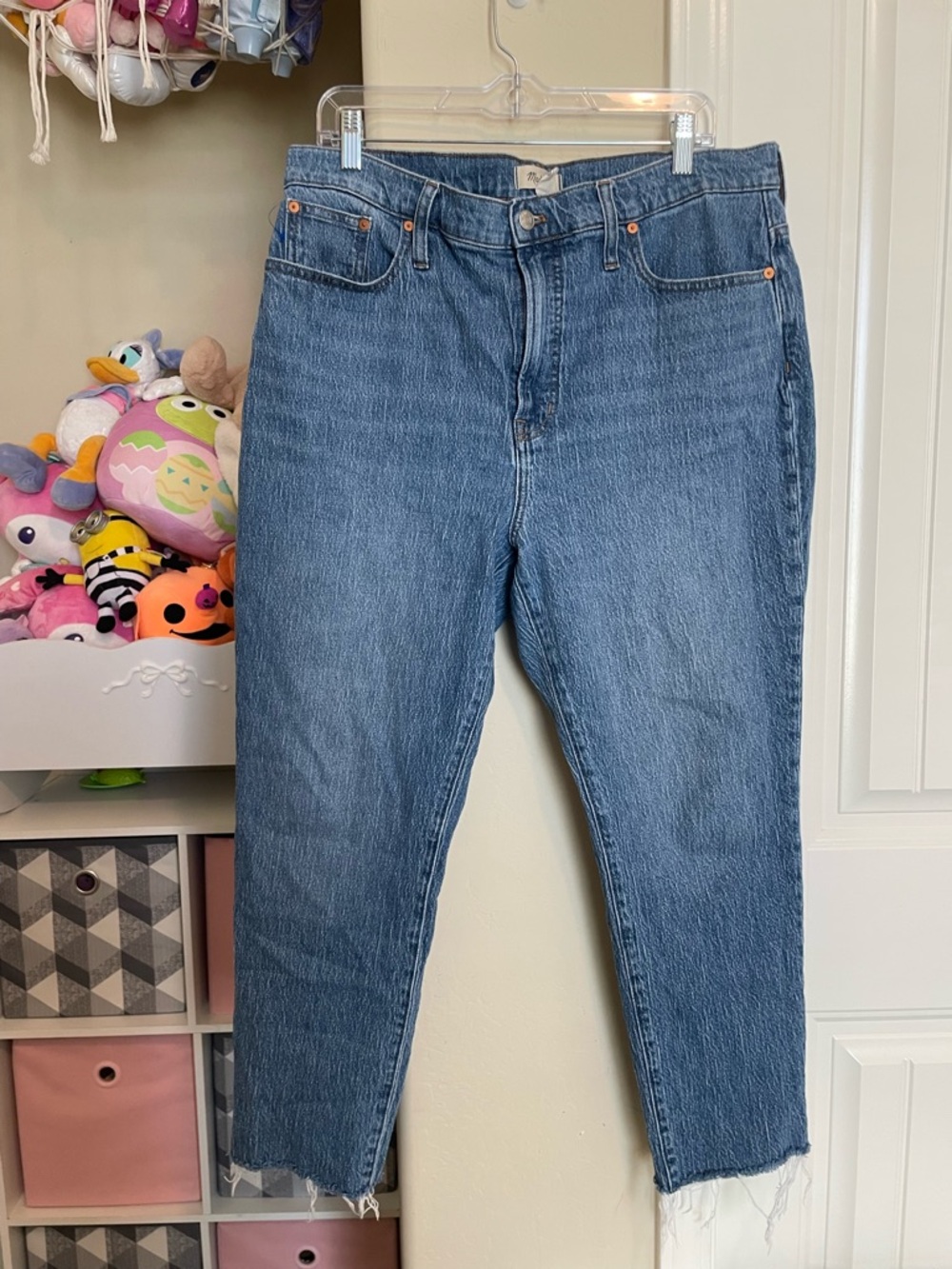 Madewell Cropped High-Rise Blue Jeans